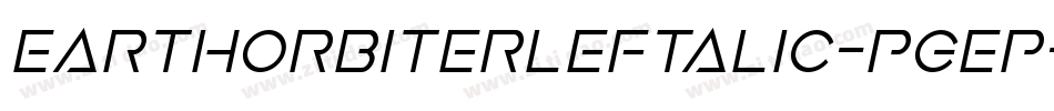 EarthOrbiterLeftalic-PgEP字体转换