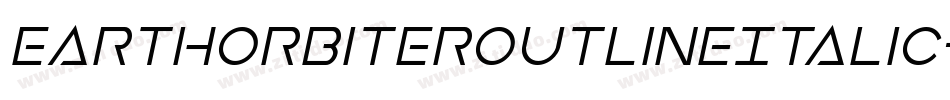 EarthOrbiterOutlineItalic-XO12字体转换