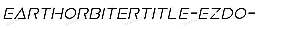EarthOrbiterTitle-ezdO字体转换