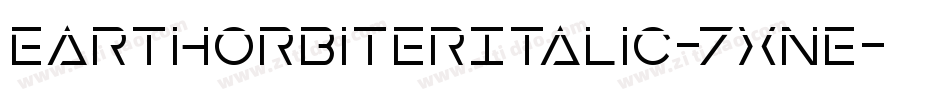 EarthOrbiterItalic-7xnE字体转换