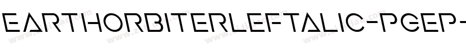 EarthOrbiterLeftalic-PgEP字体转换