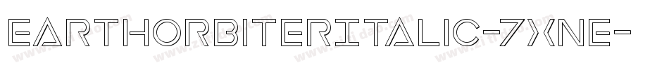 EarthOrbiterItalic-7xnE字体转换