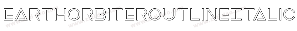 EarthOrbiterOutlineItalic-XO12字体转换