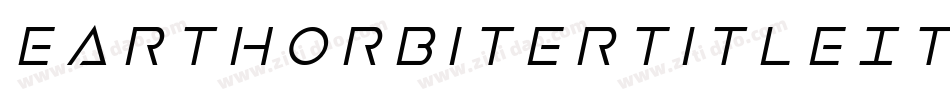 EarthOrbiterTitleItalic-WEn9字体转换