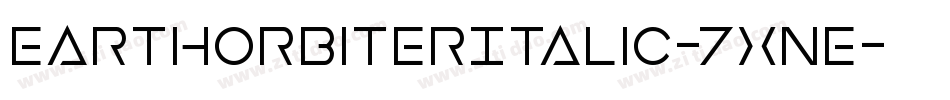 EarthOrbiterItalic-7xnE字体转换