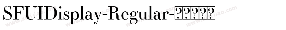 SFUIDisplay-Regular字体转换