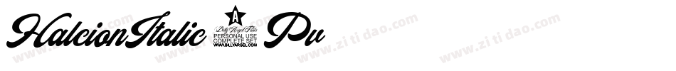 HalcionItalic-5Pv字体转换