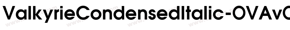 ValkyrieCondensedItalic-OVAvO字体转换