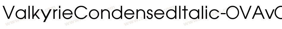 ValkyrieCondensedItalic-OVAvO字体转换