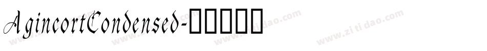 AgincortCondensed字体转换