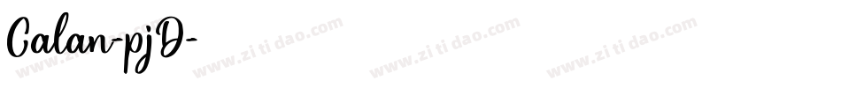 Calan-pjD字体转换