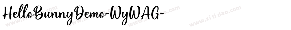 HelloBunnyDemo-WyWAG字体转换