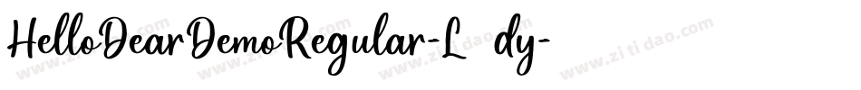 HelloDearDemoRegular-L33dy字体转换