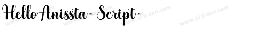 HelloAnissta-Script字体转换