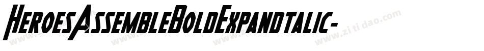 HeroesAssembleBoldExpandtalic-qEn1字体转换