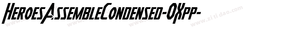 HeroesAssembleCondensed-OXpp字体转换