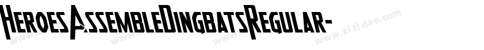 HeroesAssembleDingbatsRegular-P6Zm字体转换