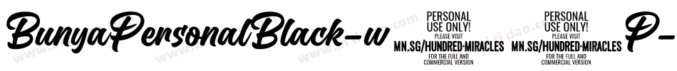 BunyaPersonalBlack-w52P字体转换
