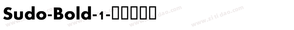 Sudo-Bold-1字体转换