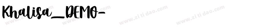 Khalisa_DEMO字体转换