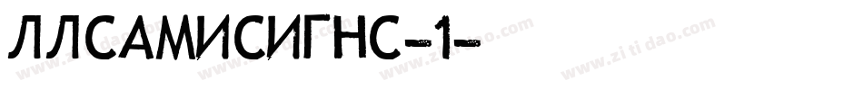 LLSamiSigns-1字体转换