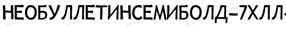 NeobulletinSemiBold-7XLl字体转换
