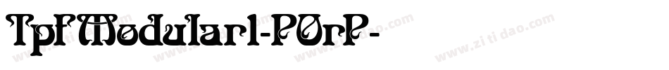 TpfModular1-POrP字体转换