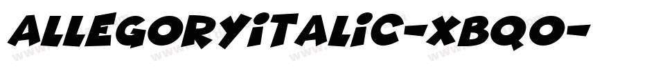 AllegoryItalic-XBqo字体转换