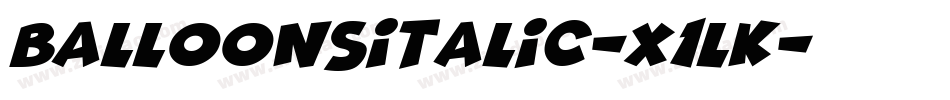 BalloonsItalic-x1lK字体转换