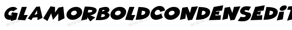 GlamorBoldCondensedItalic-X3qOg字体转换