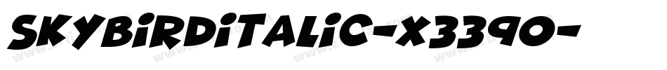 SkybirdItalic-x339O字体转换