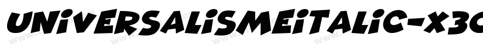 UniversalismeItalic-X3qwd字体转换