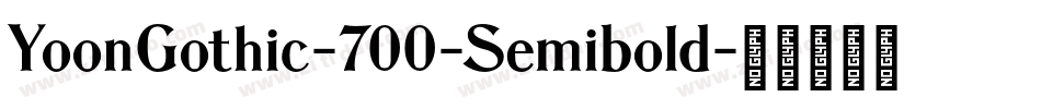 YoonGothic-700-Semibold字体转换