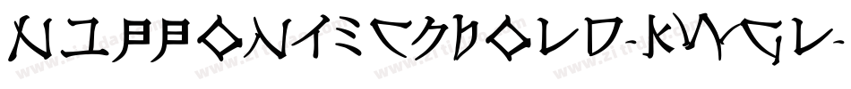 NipponTechBold-KwGl字体转换