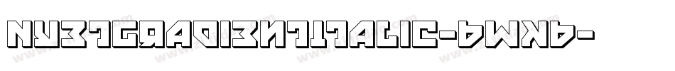 NyetGradientItalic-6WK6字体转换