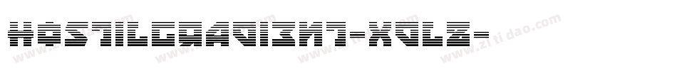 HostilGradient-XdlZ字体转换