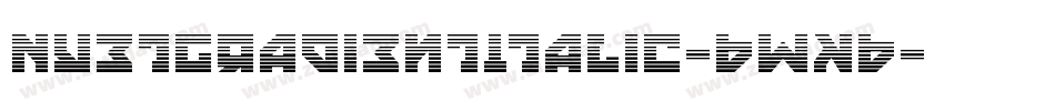 NyetGradientItalic-6WK6字体转换