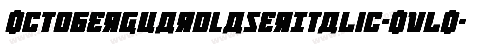 OctoberGuardLaserItalic-OvlO字体转换