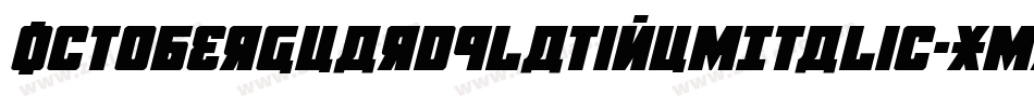 OctoberGuardPlatinumItalic-xmrj字体转换