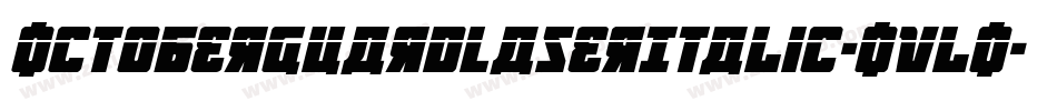 OctoberGuardLaserItalic-OvlO字体转换