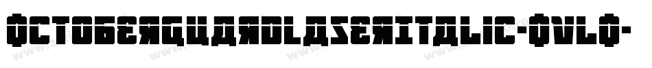 OctoberGuardLaserItalic-OvlO字体转换