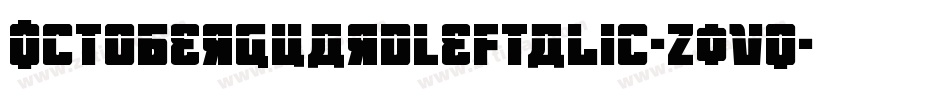 OctoberGuardLeftalic-Z0vq字体转换