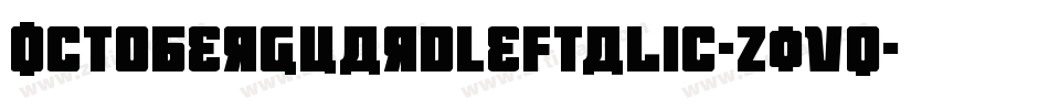 OctoberGuardLeftalic-Z0vq字体转换