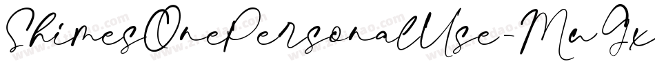 ShimesOnePersonalUse-MwGx字体转换