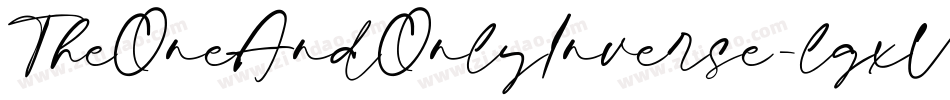 TheOneAndOnlyInverse-lgxWZ字体转换
