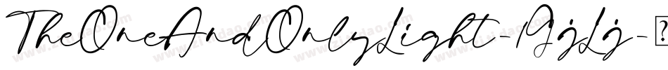 TheOneAndOnlyLight-1GjLj字体转换