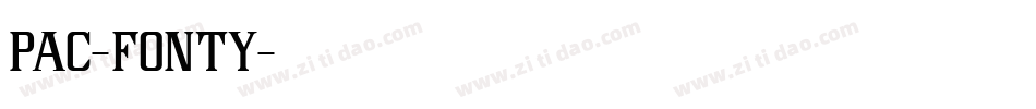 PAC-FONTY字体转换