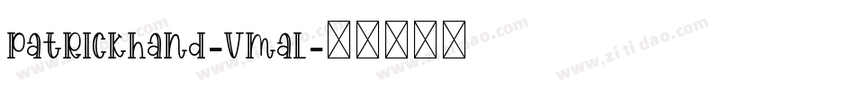 PatrickHand-VMAl字体转换