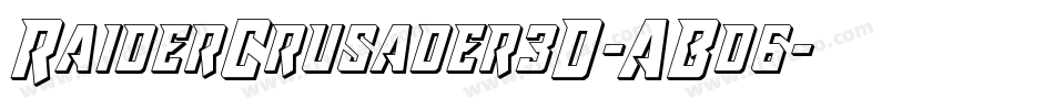 RaiderCrusader3D-ABd6字体转换
