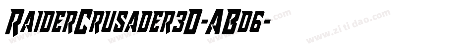 RaiderCrusader3D-ABd6字体转换